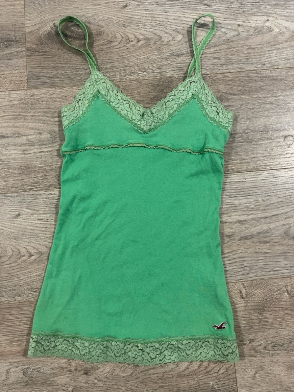 Hollister Bright Green Lace-Trim Camisole